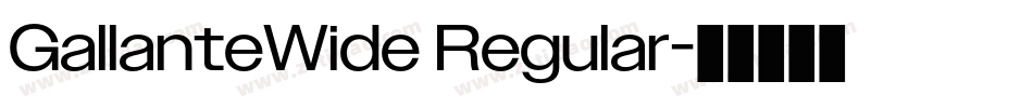 GallanteWide Regular字体转换